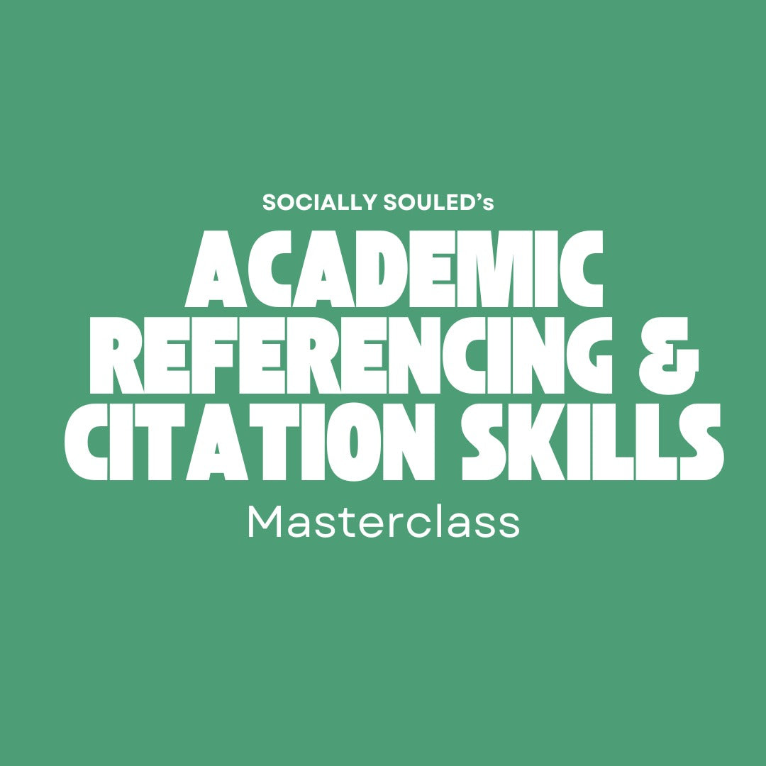 Academic Referencing Citation Skills Masterclass