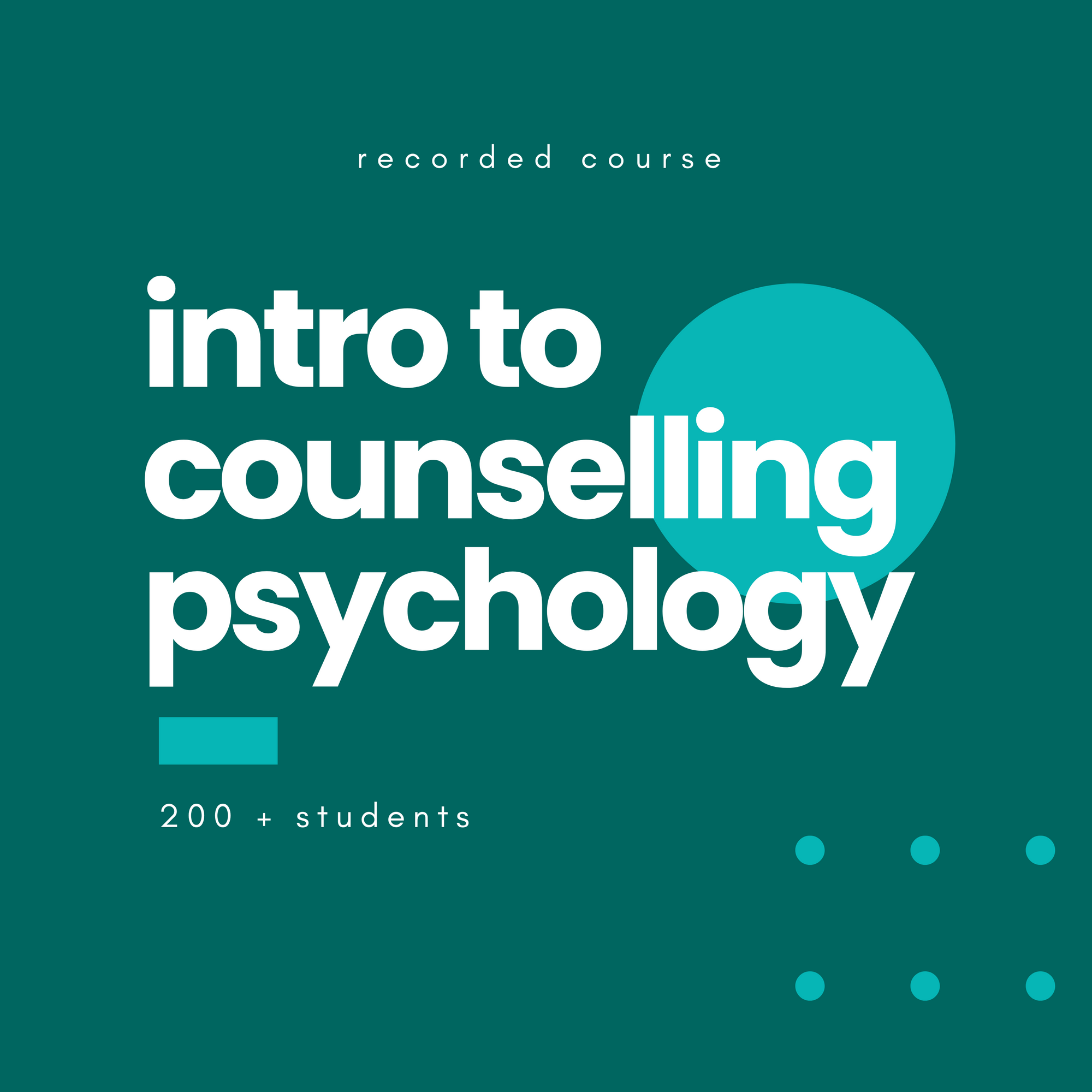 Intro to Counselling Psychology Course