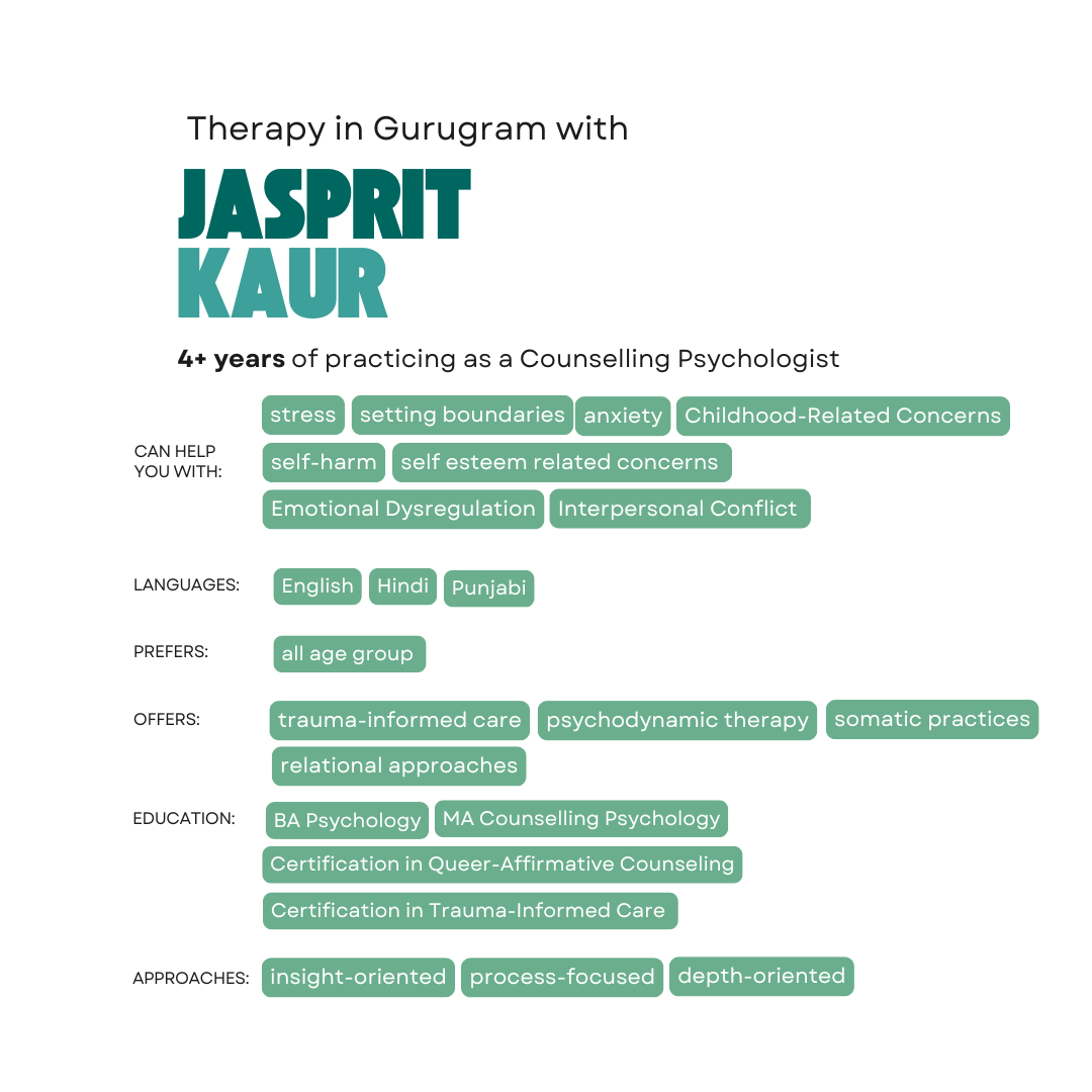 Therapy in Gurugram with Jasprit Kaur