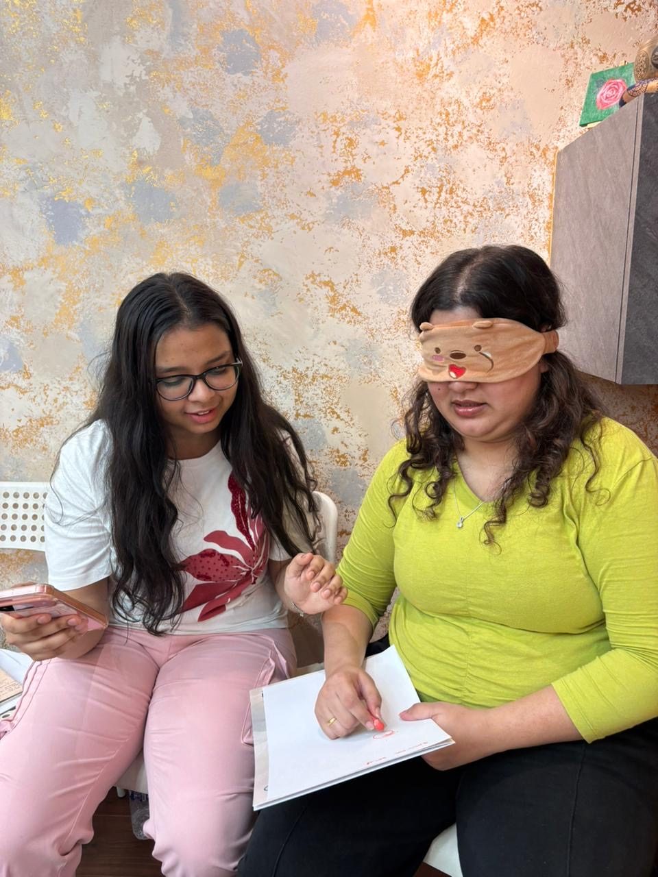 A mentor guiding a student
